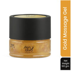 Skin Diva Luster Gold Massage Gel | Brightens Skin & Gives Shining Glow |Hydrates Skin Cells & Provides Nourishment | Suitable for All Skin Type | 50 gm |