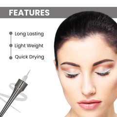 Color Diva Eve Eye Liner | Water Resistant & Long-Lasting | Premium 6Ml Liquid Eye Liner (Silver metallic)