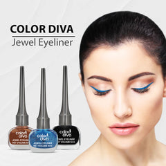 Color Diva Eve Eye Liner | Water Resistant & Long-Lasting | Premium 6Ml Liquid Eye Liner | Pack of 3 (metallic Blue, Copper, Black matte)