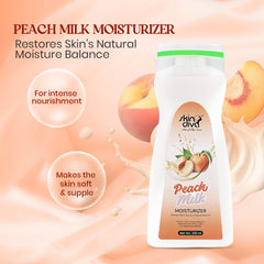 Skin Diva Peach Milk Moisturizer for Brighter and Glowing Skin | For All Skin Type | 200 Ml |