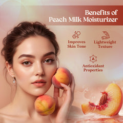 Skin Diva Peach Milk Moisturizer for Brighter and Glowing Skin | For All Skin Type | 200 Ml |