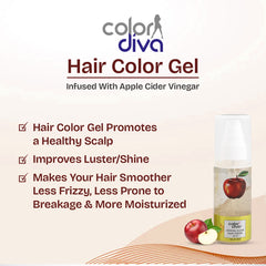 Color Diva Crystal Clear Gel Hair Colour-50ml+50ml Apple and Aloe Vera
