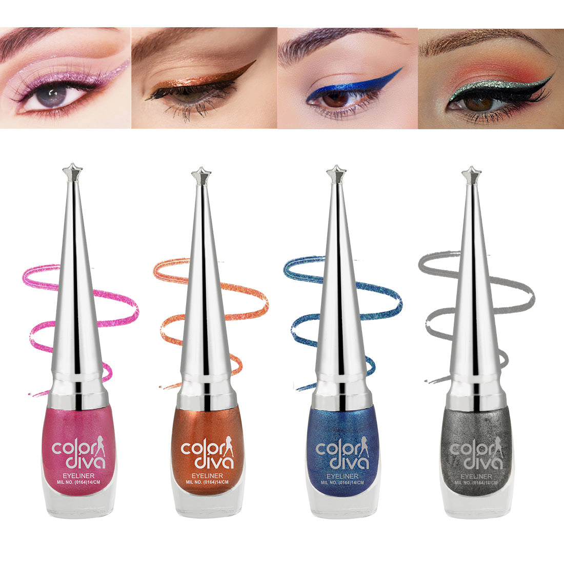 Baris Color Eyeliner Set of 4 (Copper, Pink, Blue, Grey)